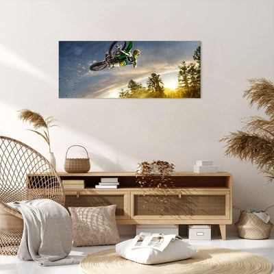 Wandbilder Dekoration Wohnzimmer Motorrad Extrem Spass Wettbewerbe Panorama Bilder auf Leinwand 120x