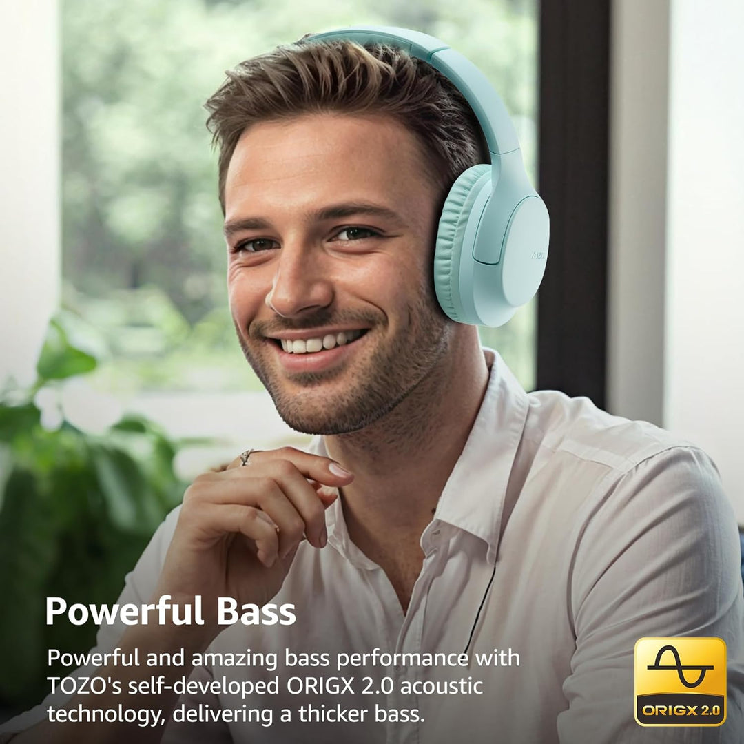 TOZO HA1 Over Ear Kopfhörer, Kopfhörer Kabellos Bluetooth 5.4, ENC Noise Cancelling Kopfhörer mit 70