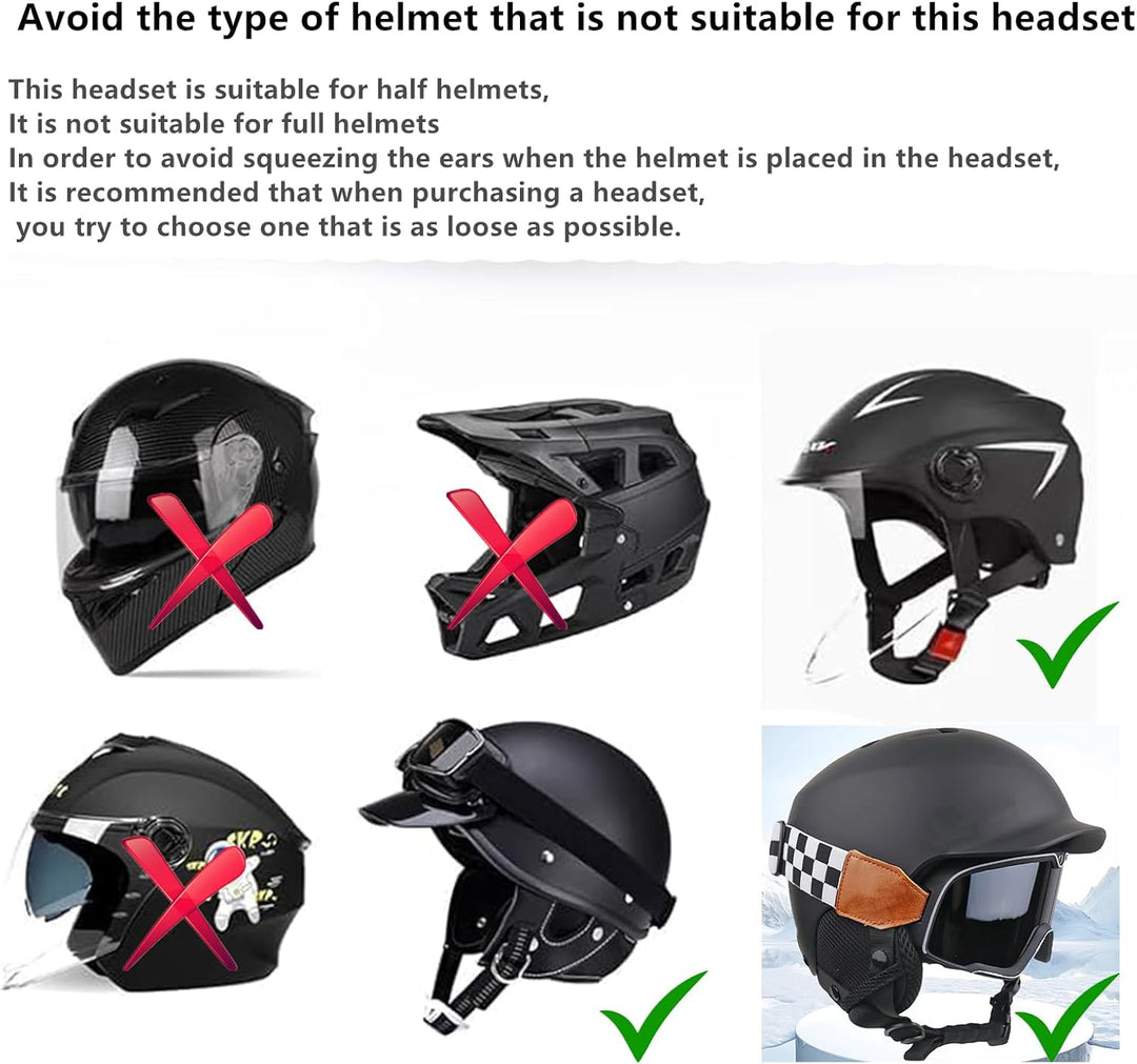 Outdoor Sports Ski/Lautsprecher für Fahrradhelme- True Wireless Bluetooth 5.3 Helm-Lautsprecher für