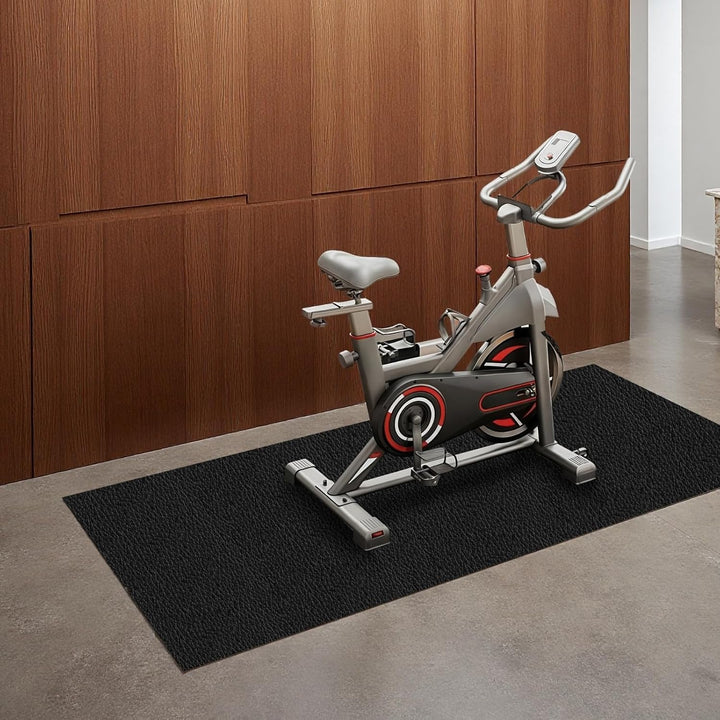 YOFAPA 2 Stück PVC-Fitnessgerätematten, Laufband-Bodenschutz, stossdämpfende, geräuschreduzierende T