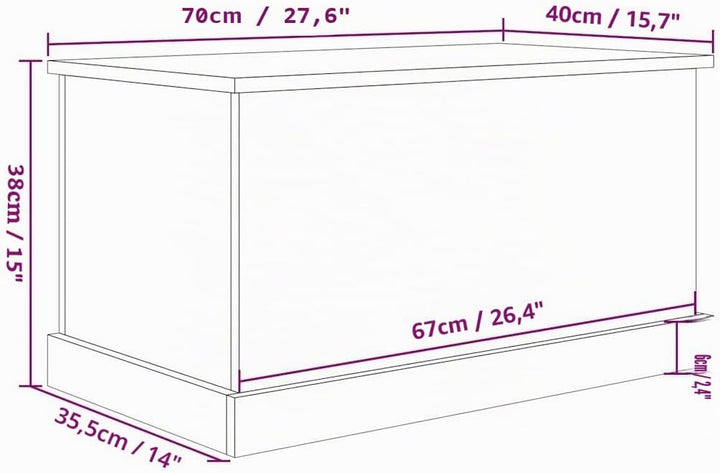 vidaXL Aufbewahrungstruhe Altholz-Optik 70x40x38 cm Holzwerkstoff, Aufbewahrungsbox, Werkzeugtruhe,