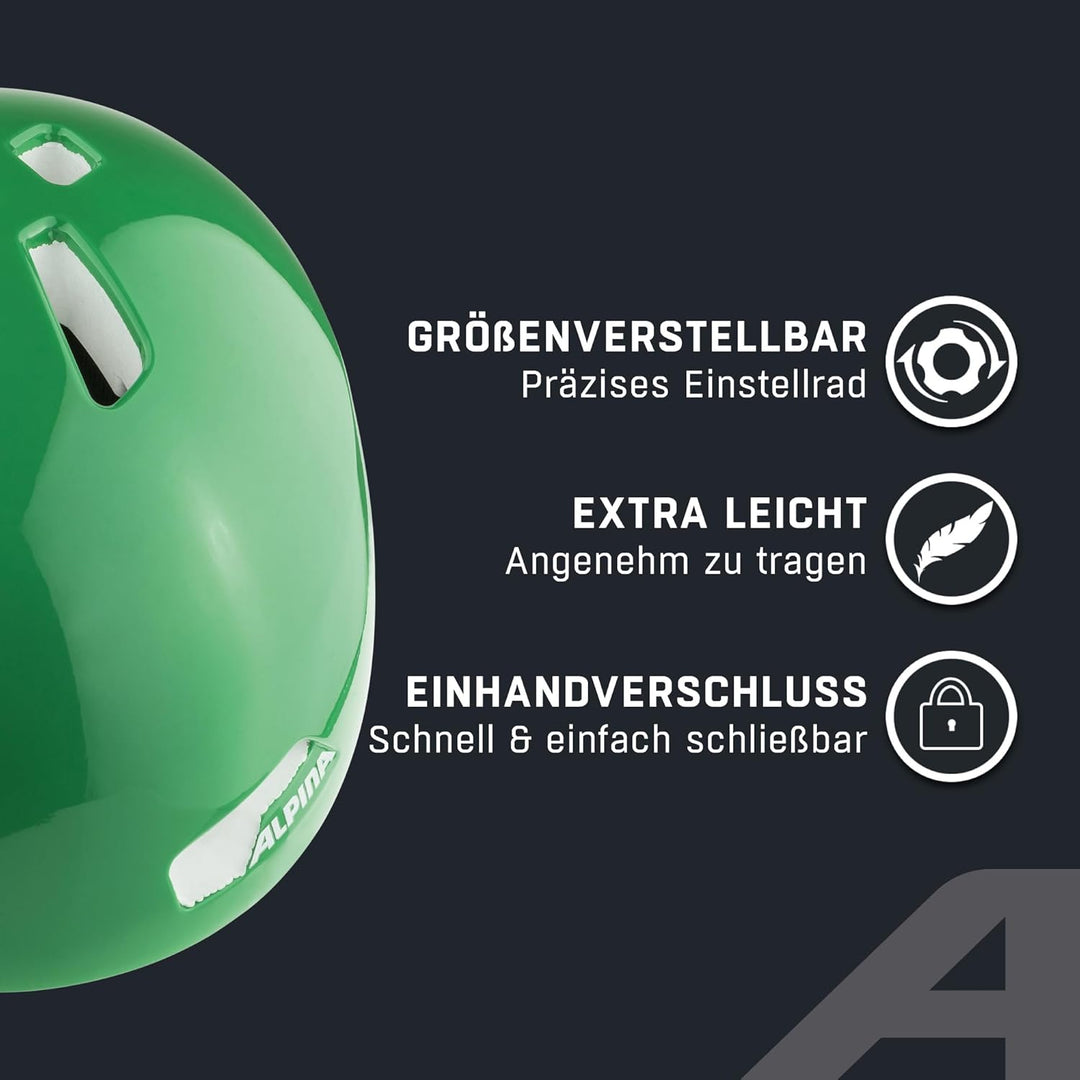 ALPINA HACKNEY - Leichter, Bruchfester & Optimal Klimatisierter Fahrradhelm Mit Nachrüstbarem LED Fü