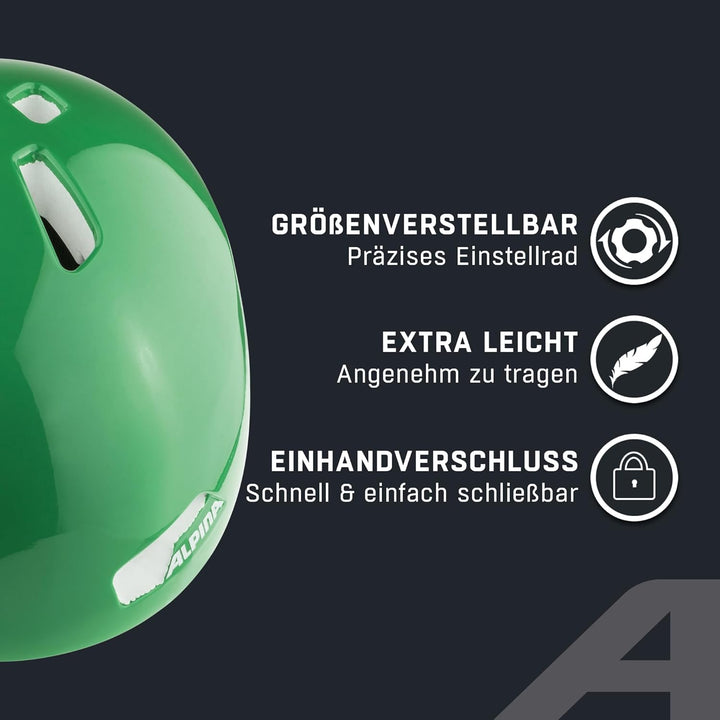 ALPINA HACKNEY - Leichter, Bruchfester & Optimal Klimatisierter Fahrradhelm Mit Nachrüstbarem LED Fü