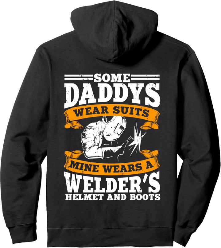 Welder Gifts Welding Design On Back Of Clothing Pullover Hoodie