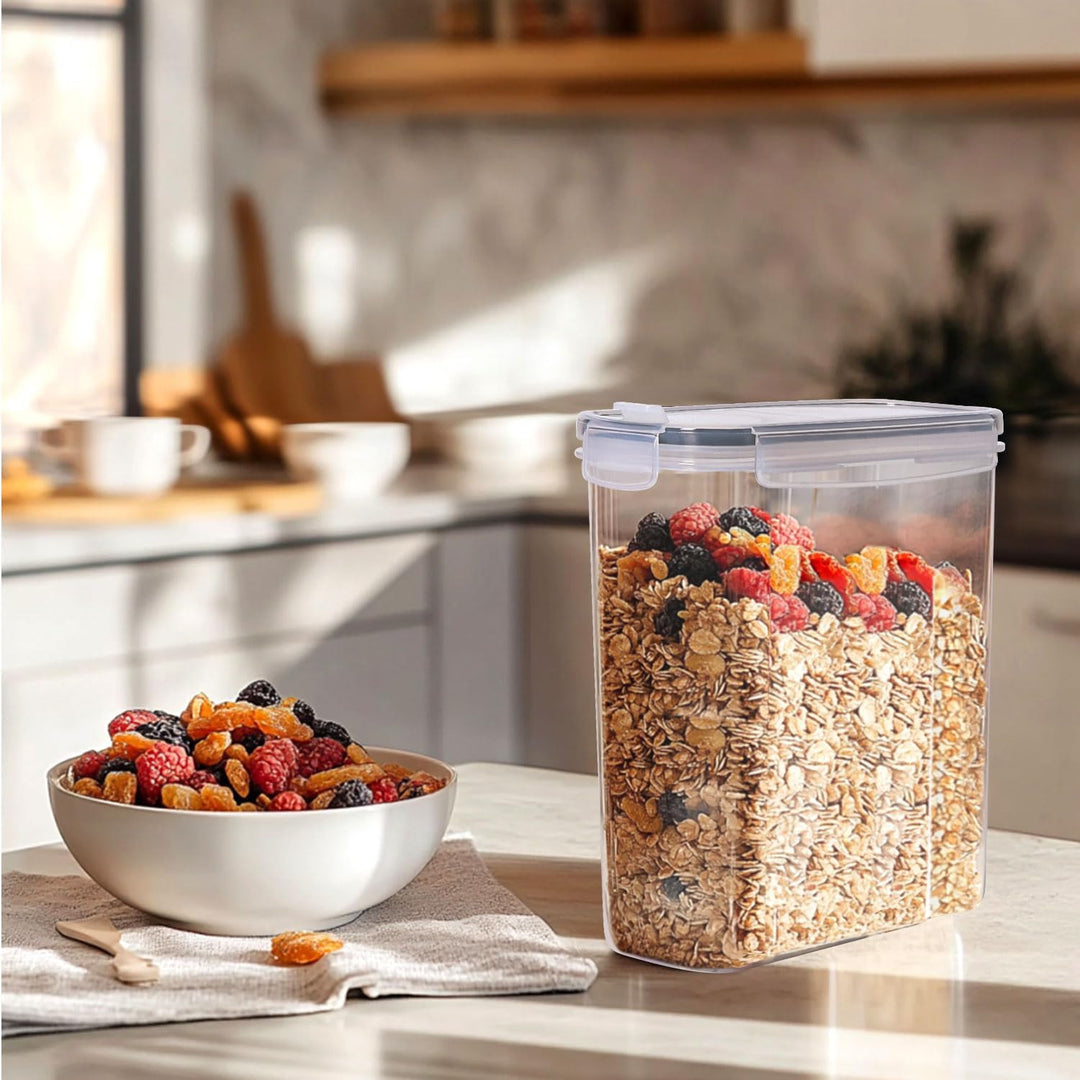 ComSaf Vorratsdosen mit Deckel Luftdicht 4L, 4er Müsli Aufbewahrung, Aufbewahrungsbox mit Deckel Gro