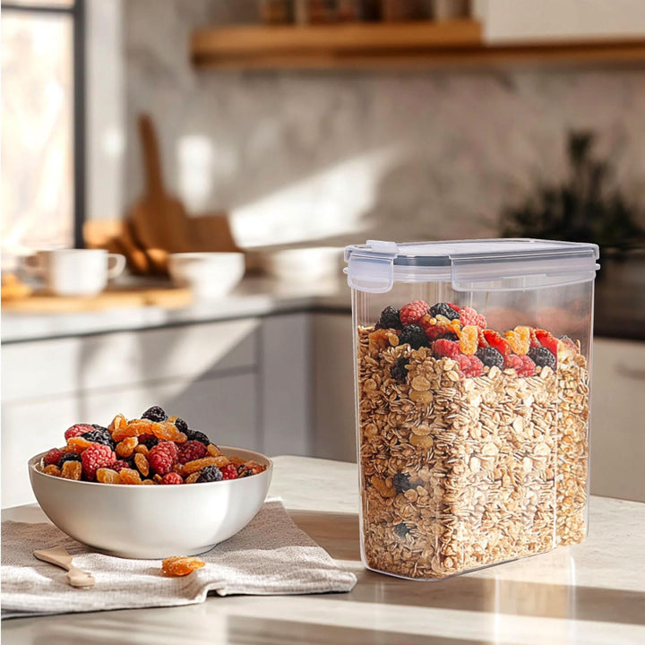 ComSaf Vorratsdosen mit Deckel Luftdicht 4L, 4er Müsli Aufbewahrung, Aufbewahrungsbox mit Deckel Gro