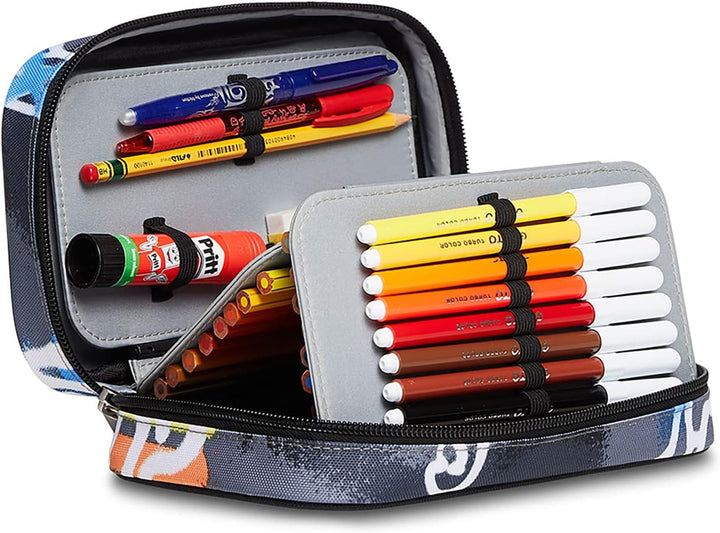 Seven Speed Case Federmäppchen, Mäppchen, Mehrfarbig, Federtasche für Schreibwaren, Etui mit Stiften