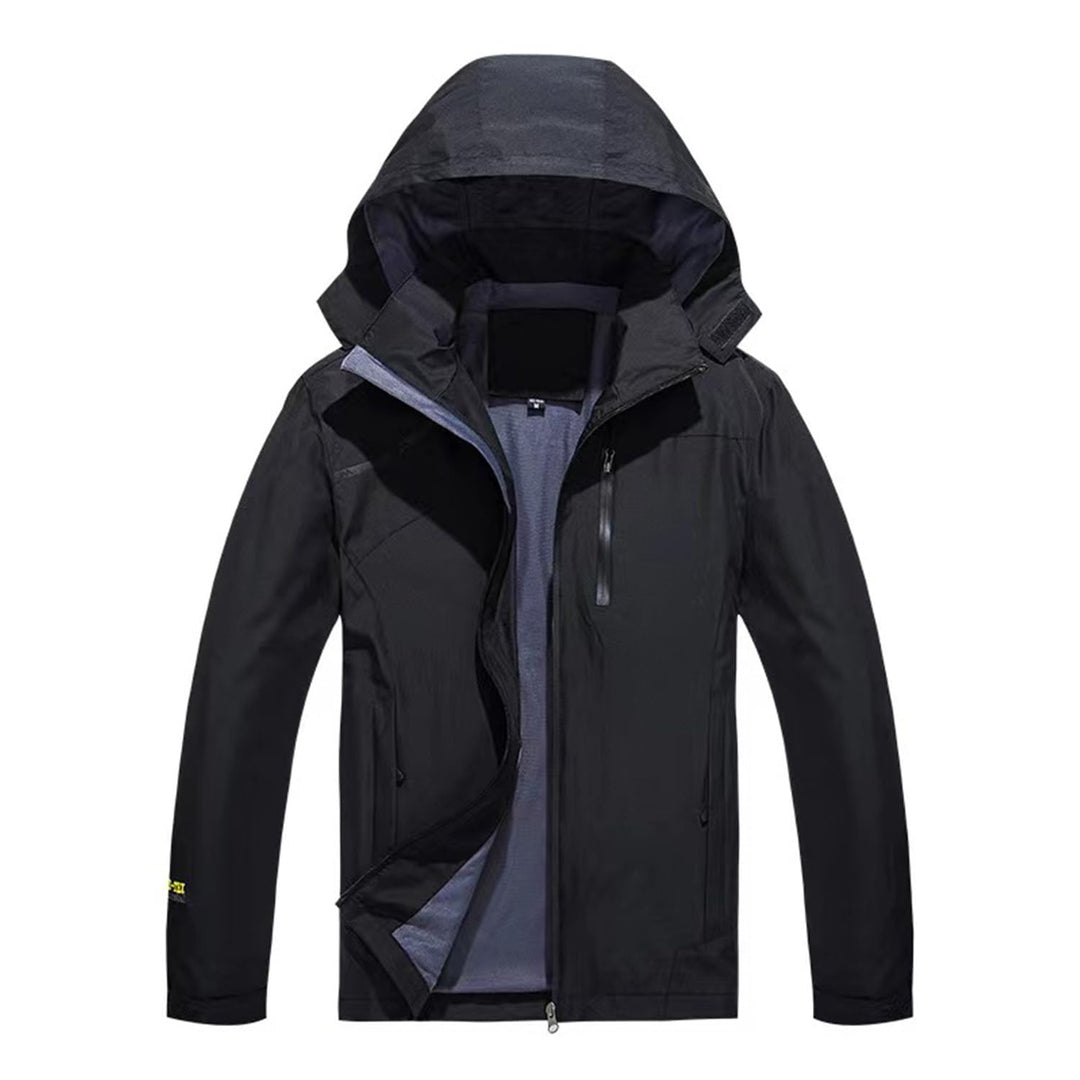 SUKUTU Herren Outdoor Wasserdichte Kapuzen-Sportjacke Leichte Wanderjacke Bergjacke Softshell Herbst