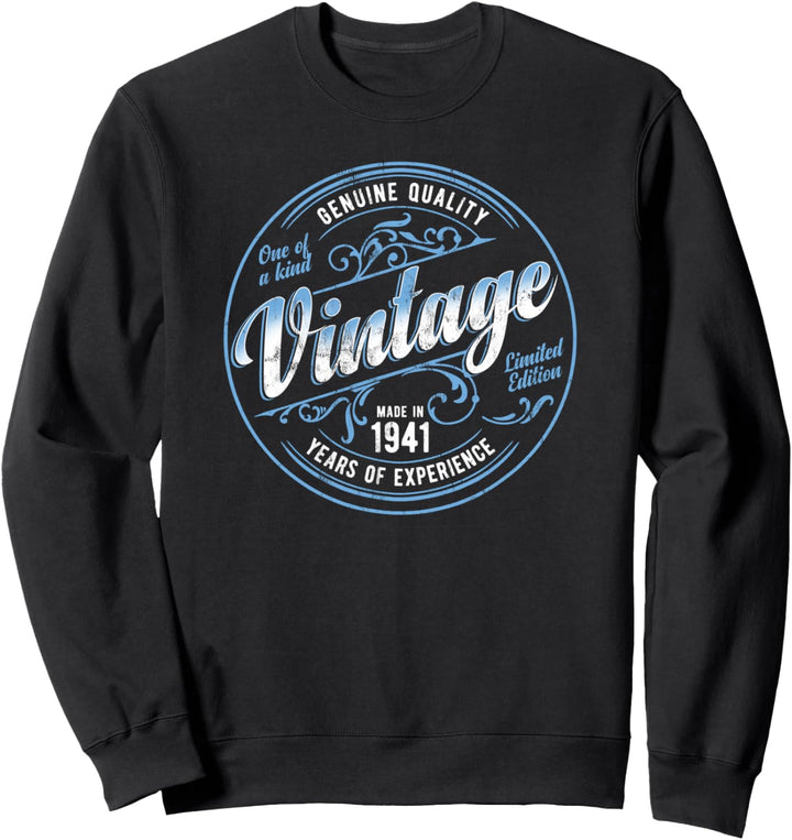 Vintage Born In 1941 Genuine & Original 83rd Birthday Sweatshirt