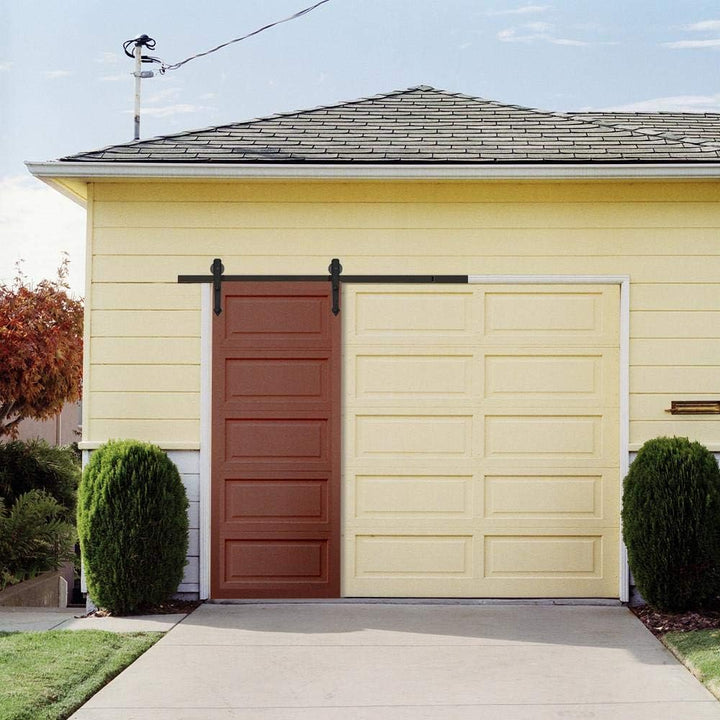 Yaheetech 183cm Schiebetürbeschlag Set Laufschienen für Schiebetür Schiebetürsystem Hängeschiene Hol