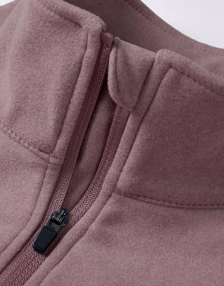 WILLIT Herren Fleece Golf Pullover Langarm Pullover Half Zip Wanderpullover Atmungsaktiv Thermo Swea