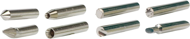 Pebaro 0285 Brandmal Bastel Set in schöner Holzbox: Brandmalkolben, 3 Brennspitzen, 5 Brennstempel,