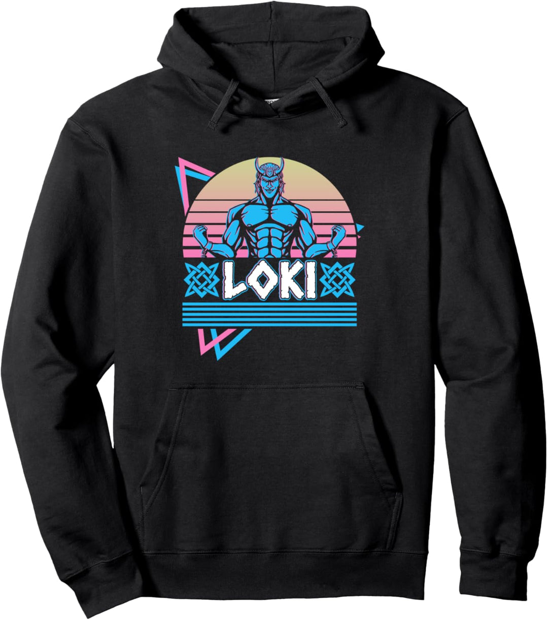 Loki Nordischer Gott Asgard Nordische Mythologie Retro Pullover Hoodie