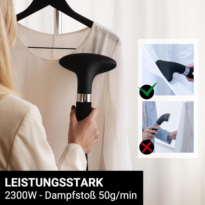 STEAMONE - Vertikaler Dampfglätter 2300 W 50 g/min - Vertikales Bügeleisen mit 2-Liter-Tank - Kabel