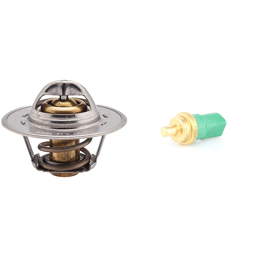 HELLA 8MT 354 774-141 Thermostat, Kühlmittel - Öffnungstemperatur: 87°C - mit Dichtung & 6PT 009 107