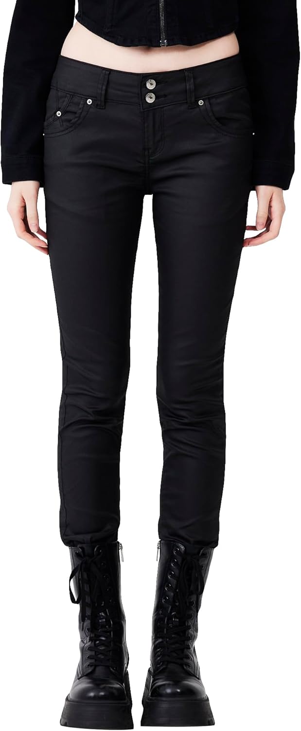 LTB Jeans Damen Molly M Jeans 24W / 28L Black Coated Wash 2835, 24W / 28L Black Coated Wash 2835