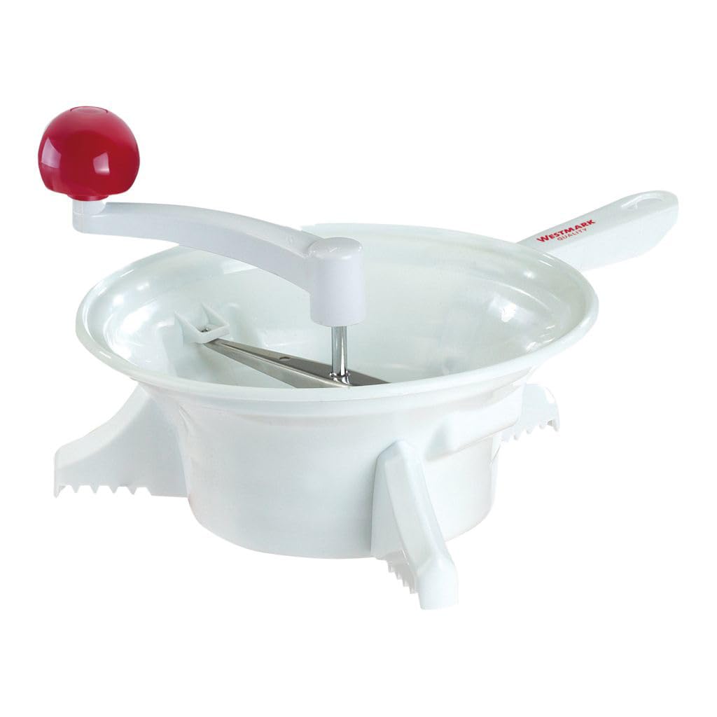 Westmark Passiermaschine, ø 23 cm, hochwertiger Kunststoff/Rostfreier Edelstahl, Weiss/Rot, 11962260