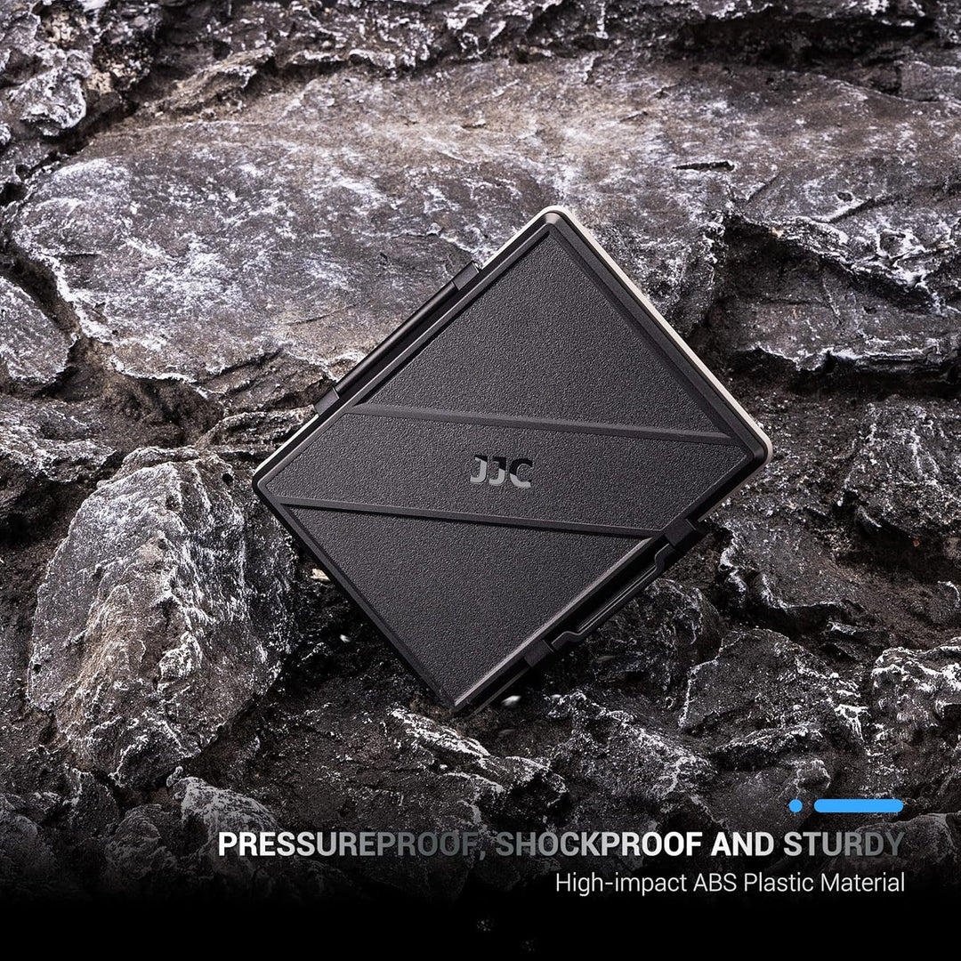 JJC SSD Speicherkarten Etui Tasche Aufbewahrung für 2,5 Zoll interne Solid State Drive, Wasserdicht