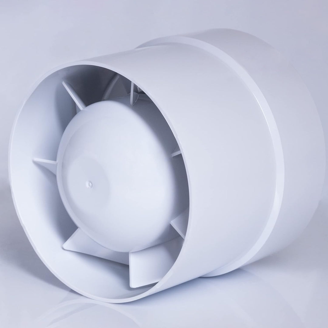 STERR IDM100 Rohrventilator 100 mm - Rohrlüfter - Hohe Qualität - Leise - Für Bad WC - Küche - Gewäc