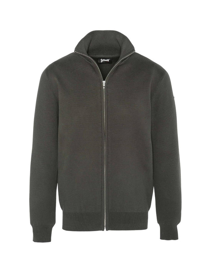 Schott NYC Herren Plkern2 Pullover Pullover S Dark Kaki, S Dark Kaki
