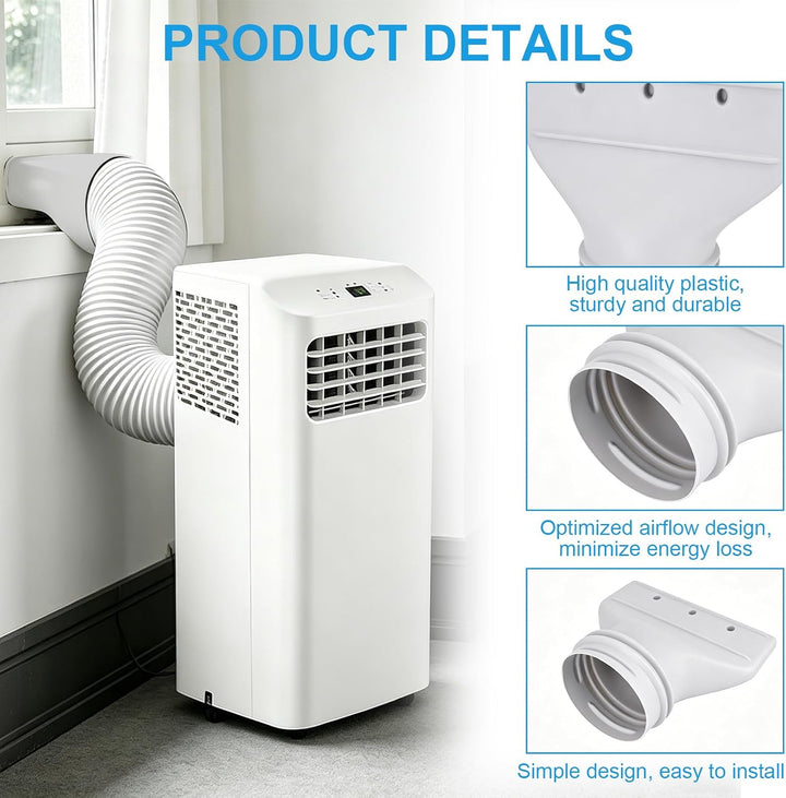 Klimaanlage Abluftschlauch Adapter Flach, Abluftschlauch Klimagerät Adapter 130mm/150mm für Fenster,