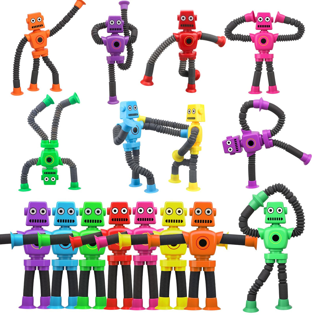 16 Stück Teleskopsauge Roboterspielzeug für Kind Erwachsener, sensorisch verformbarer Roboter zur St
