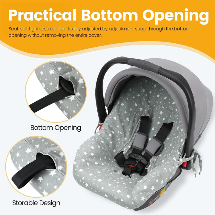 Orzbow Universal Bezug für Babyschale,Schutzbezug aus 100% Baumwolle,Perfekter Passform für Babyscha