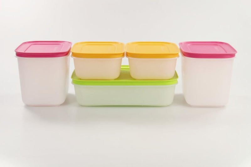 TUPPERWARE 1,1L (2) + 450ml (2) + 1,0 L Gefrier-Behälter Eiskristall 10103