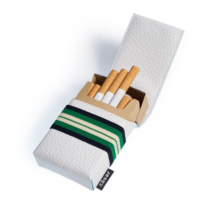 FLAPCASE N°1 • TENNIS • Designer Zigarettenetui, Made in Austria, Gummiband, Leder vegan Zigarettenb