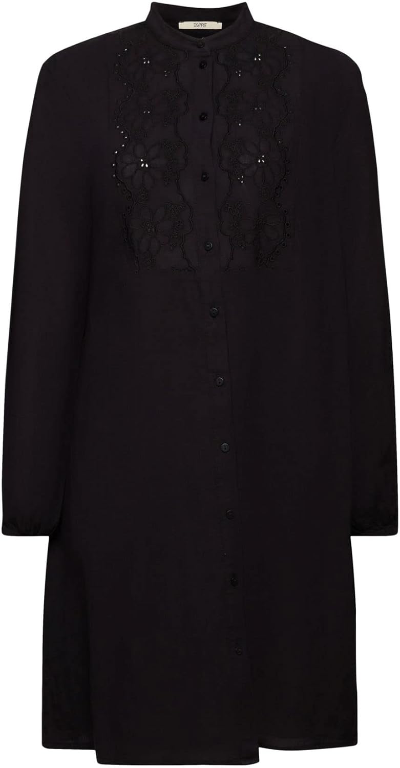 ESPRIT Besticktes Hemdblusenkleid