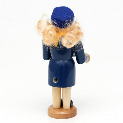 Dekohelden24 Holz Räucherfigur/Räucherfrau als Stewardess/Flugbegleiterin, L/B/H: 10,5 x 8 x 19,5 cm