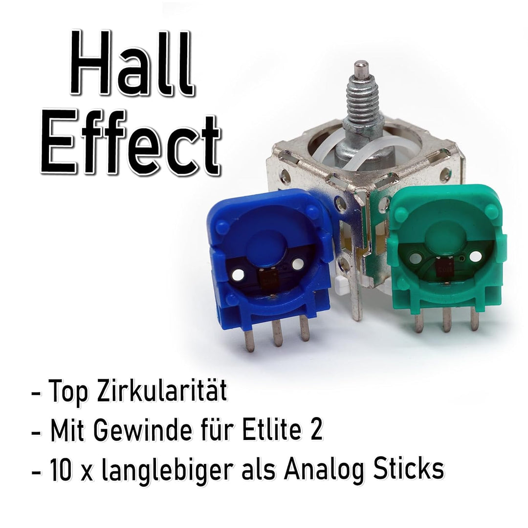 RetroRetter 4x Hall Effect Sticks für Xbox Elite Series 2 Controller - X/S One Analog Stick Drift Fi