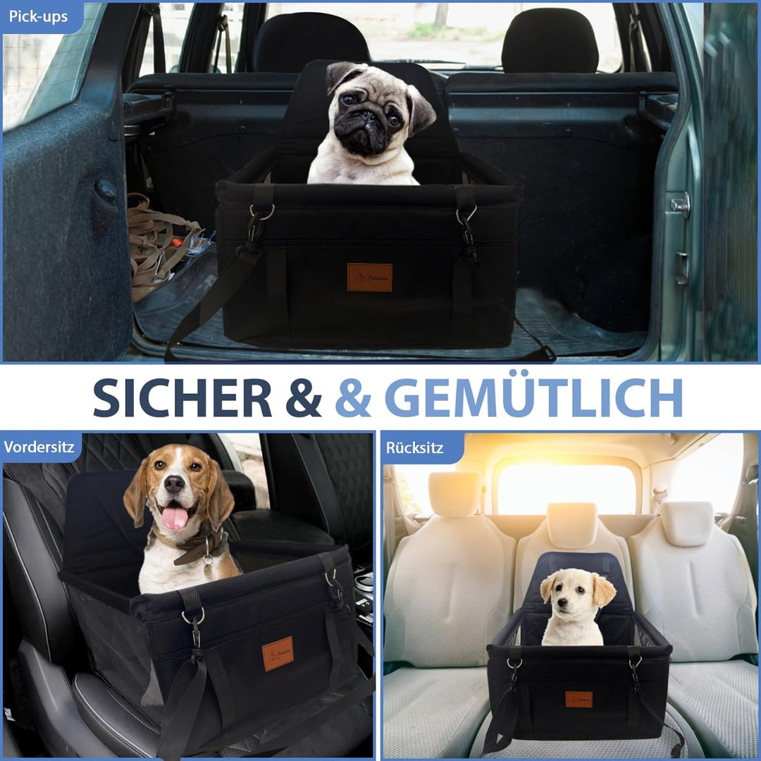 Hundeautositz – Wasserdichter & Atmungsaktiver Autositz für Hunde – Robuste Oxford-Tragetasche mit S