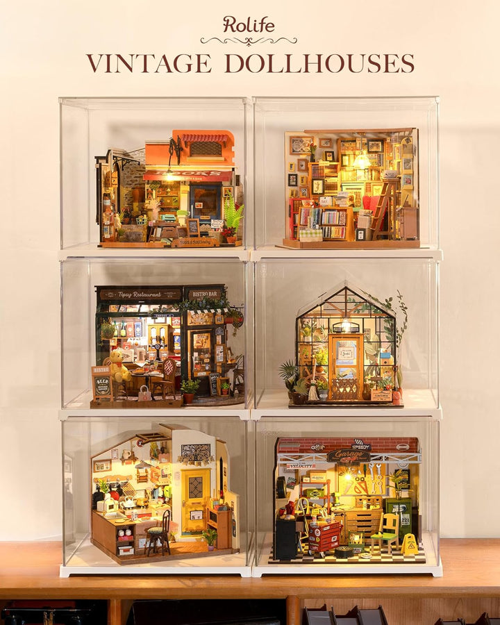 Rolife Miniatur Puppenhaus Kit DIY Holz Bibliothek Haus Modell für Mädchen und Jungen Kinder 14 15 1