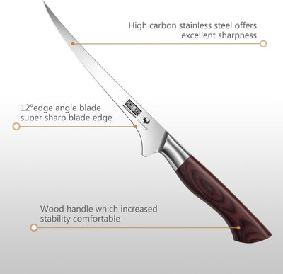 HOSHANHO Filetiermesser 18cm 18cm Filetiermesser, 18cm Filetiermesser