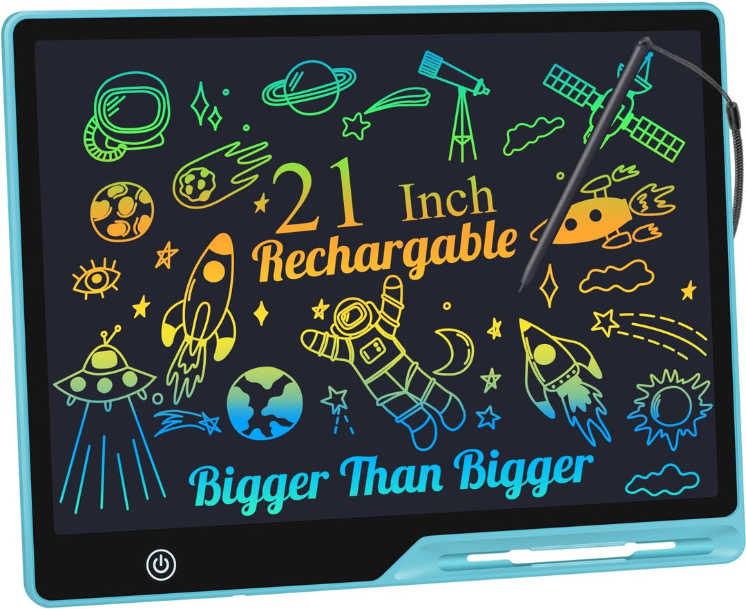 Kinayue LCD-Schreibtablett für Kinder, Wiederaufladbare 21 Zoll Maltafel Zeichentafel, Vorschule Ler