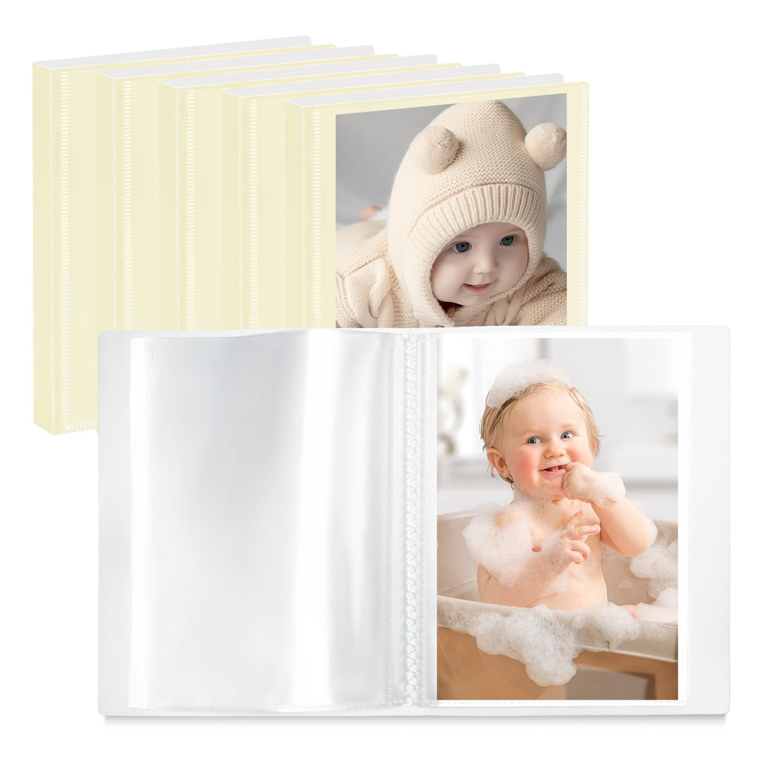 Vienrose Fotoalbum 13x18 Einsteckalbum 6er Set – Beige – Kleines Fotoalbum zum Einstecken & Selbstge
