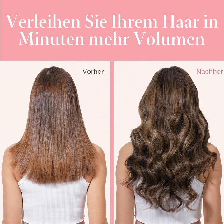 GOO GOO Clip in Extensions Echthaar, Echthaar Extensions Clip, 35cm 120g 7pcs, Clip In Haarverlänger