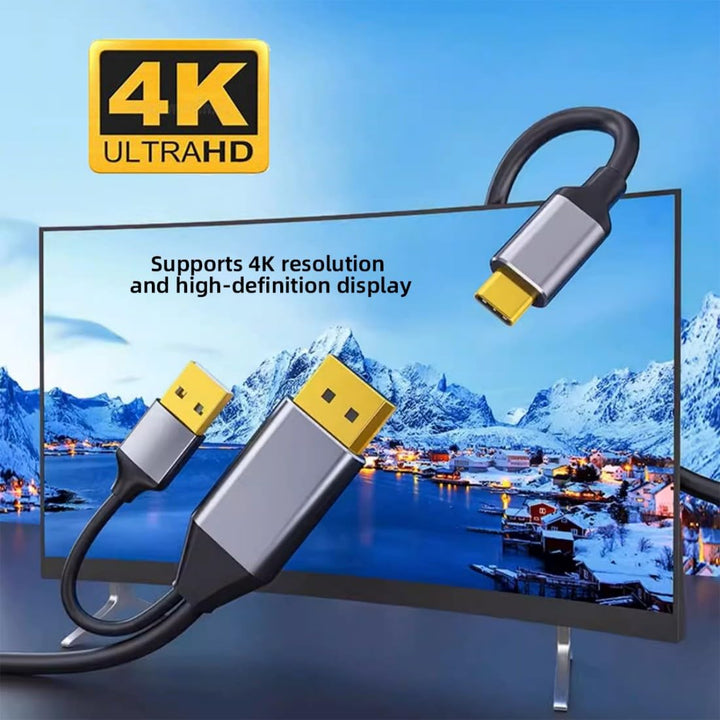 chenyang Displayport auf USB C Kabel 4k@60Hz mit USB Stromversorgung unterstützt Touch-Display für H