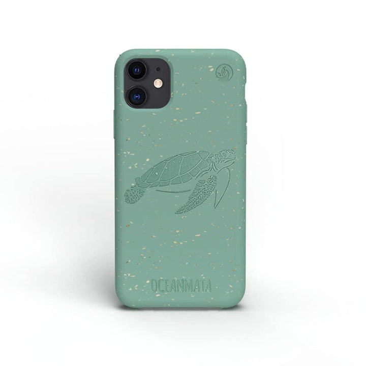 OceanMata - Bio Hülle kompatibel mit iPhone 11 Hülle turtlegrün, Plastikfrei, nachhaltig (iPhone 11,