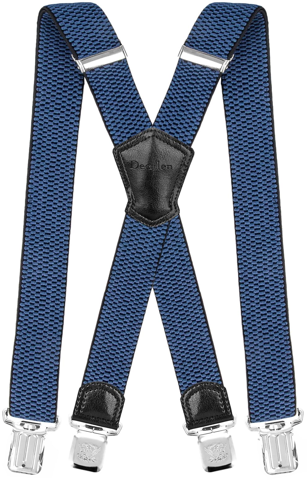 Decalen Hosenträger Herren 40 mm Breit – Elastisch, Verstellbar, X-Form mit Metall-Clips, Einheitsgr