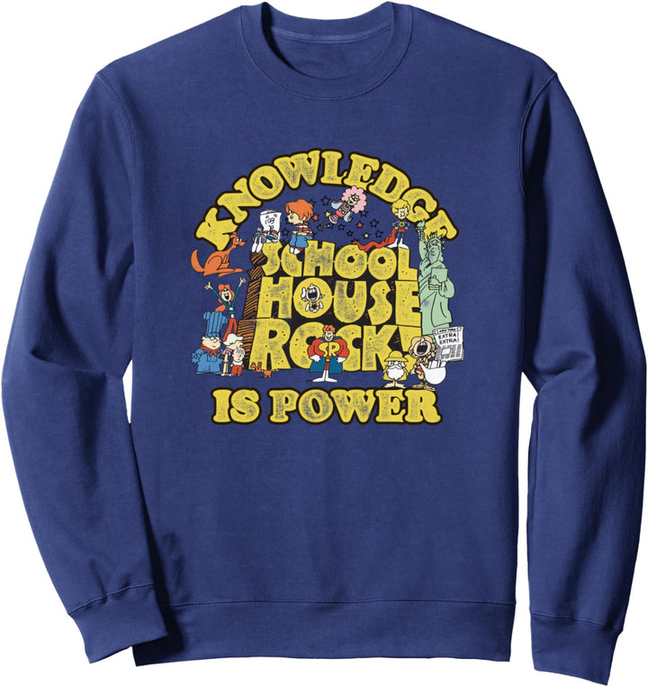 Schoolhouse Rock Wissen ist Macht Logo-Gruppe Sweatshirt