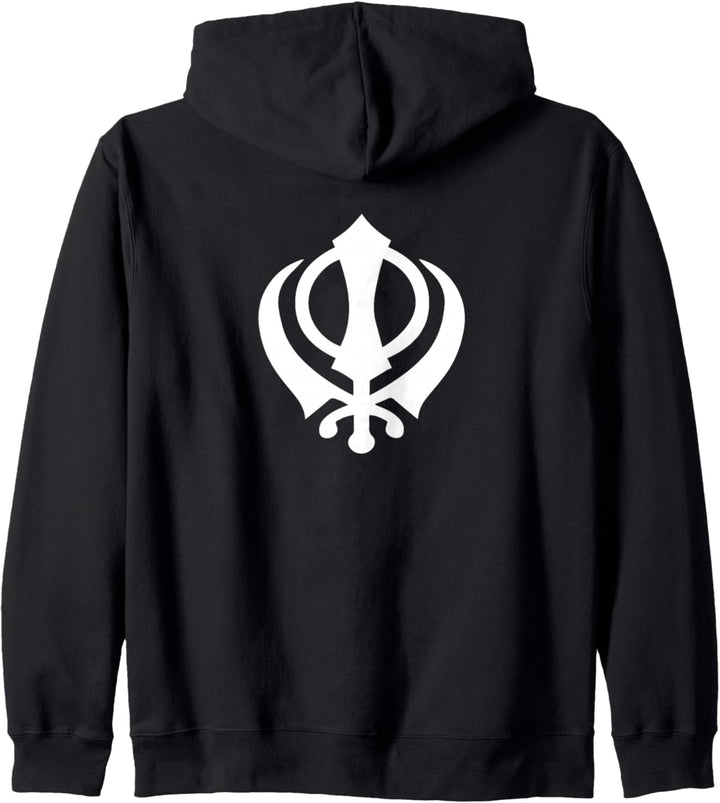 Khanda Sikh Symbol Chakkar Kirpans Chakra Sikhismus Kapuzenjacke