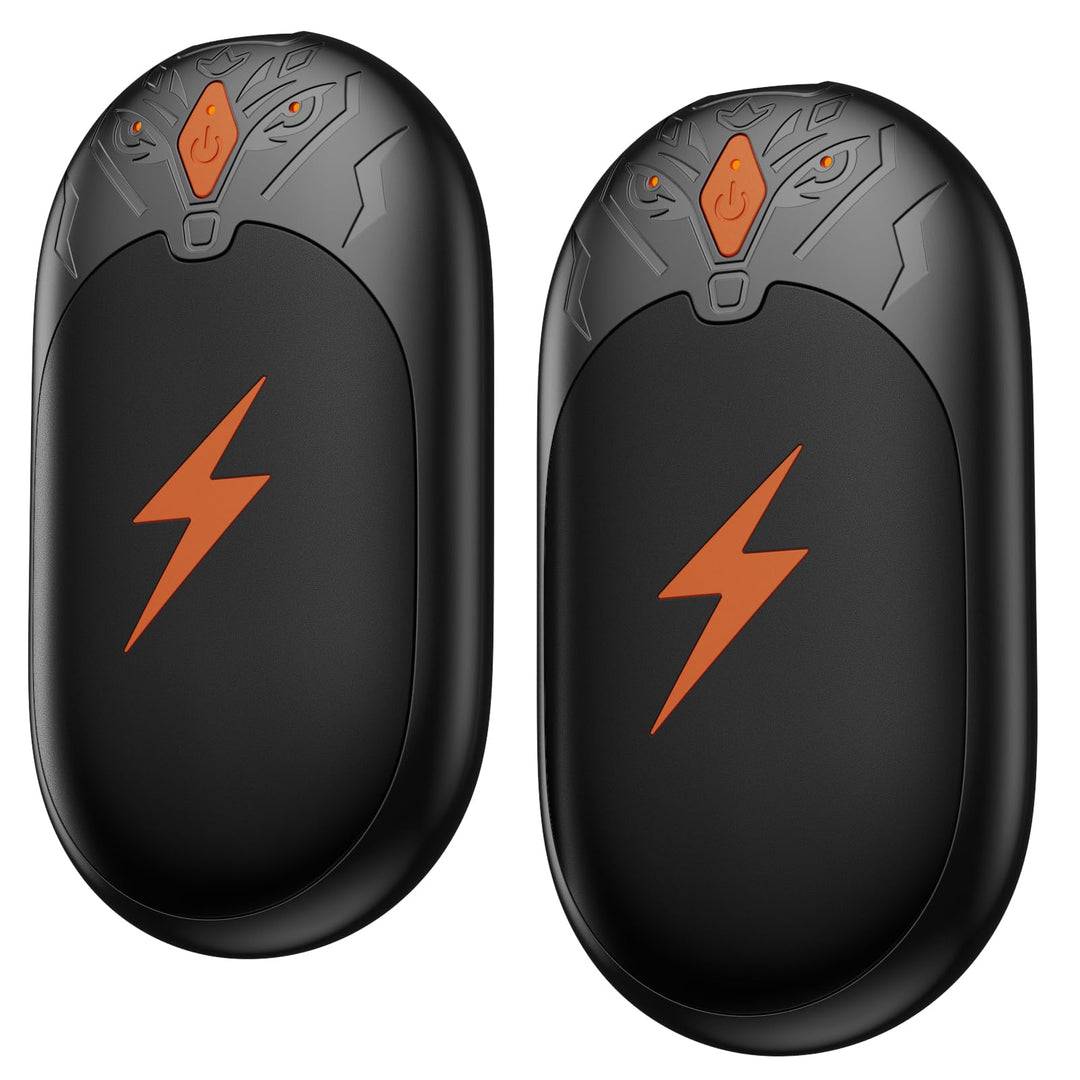 Handwärmer Elektrisch 2 Pack, Ultraleicht Taschenwärmer Wiederaufladbar, Tragbare Heizung 8000mAh, 3