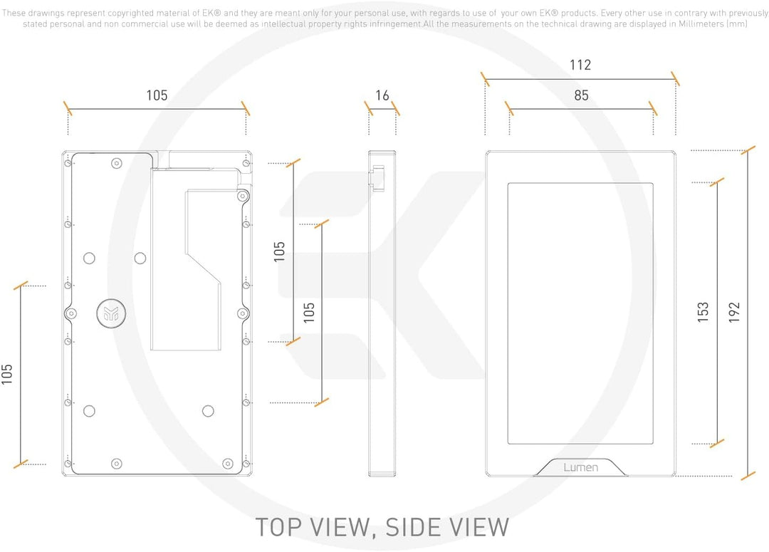 EK Quantum Lumen 7" LCD NI 3831109896242