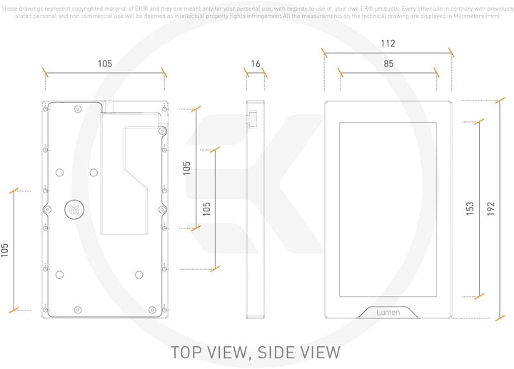 EK Quantum Lumen 7" LCD NI 3831109896242