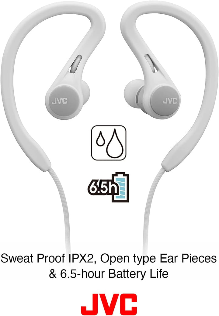 JVC, HA-EC25W-B-U Bluetooth-Sport-Kopfhörer, schweissfest, IPX2, Schwarz