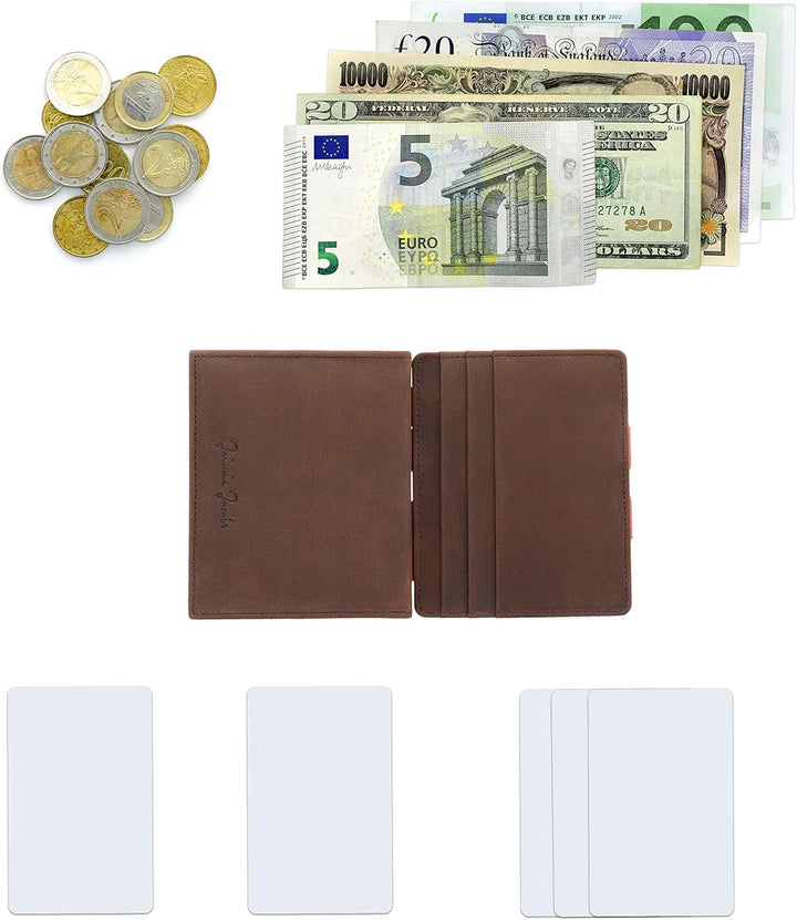 Jaimie Jacobs Flap Boy mit Gravur - Das Original - Magischer Geldbeutel mit Münzfach RFID-Schutz Ges