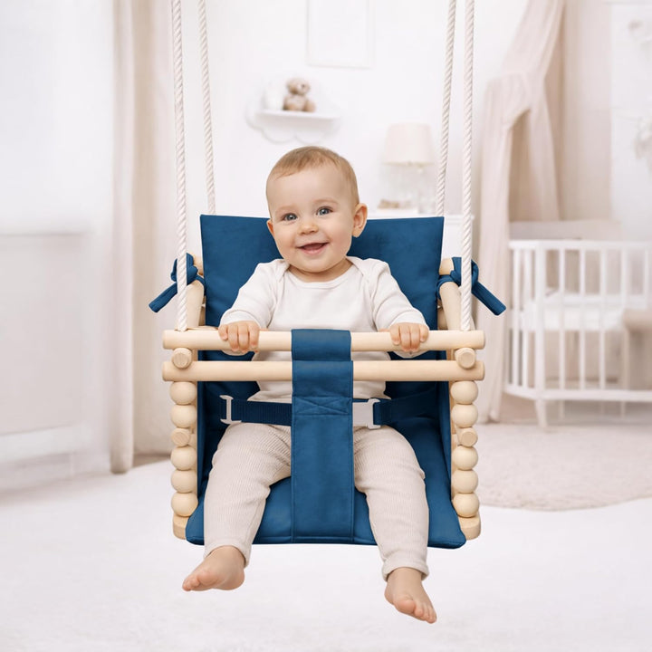 MAMOI® Babyschaukel, Schaukel Indoor, Holzschaukel für Baby und Kinder, Kinderschaukel, Schaukeln au