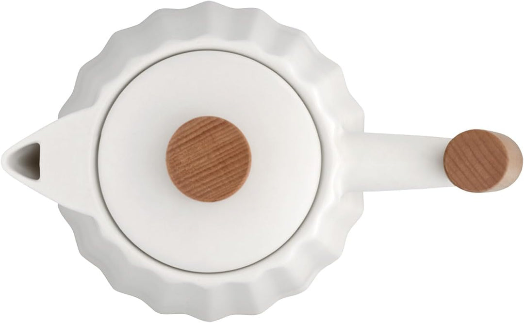 Concept Birdy RK0090 Keramik-Wasserkocher 1,5 L – Stilvoller Wasserkocher in Weiss mit Holzdetails |